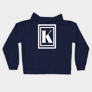 Simple classy alphabetical designed accessories, apparel for modern elegant look Kids Hoodie